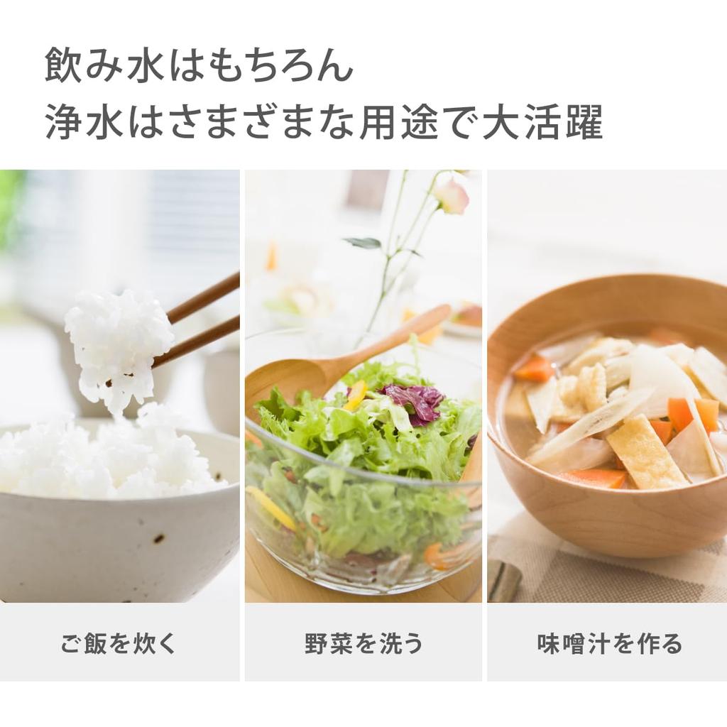 Takagi H780E Water PFOS and PFOA Made in 6 Substances Natural Chlorine 1 Cartridge White Faucet-Mounted Purifier, Removal, Japan, Removal, Compact,