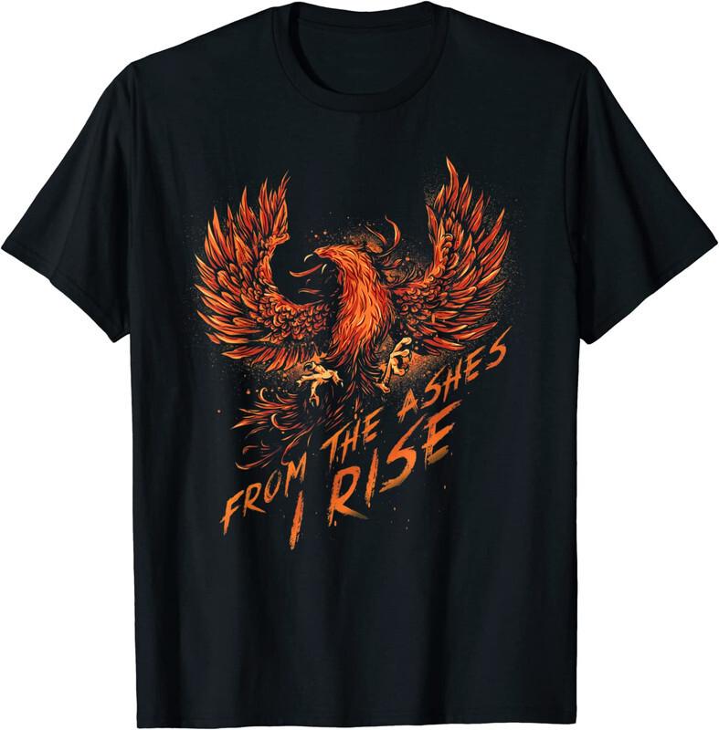 Мотивационная футболка унисекс From The Ashes I Rise Phoenix