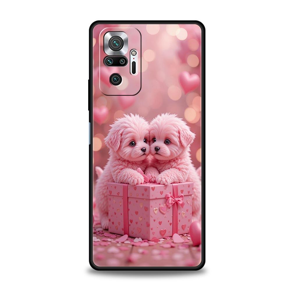Cute Little Dog Phone Case Cover for Redmi 14C 10C Note 15 14 13 12 10 11 K40 Pro Plus 5G Soft TPU Shockproof Shell Fundas Capas