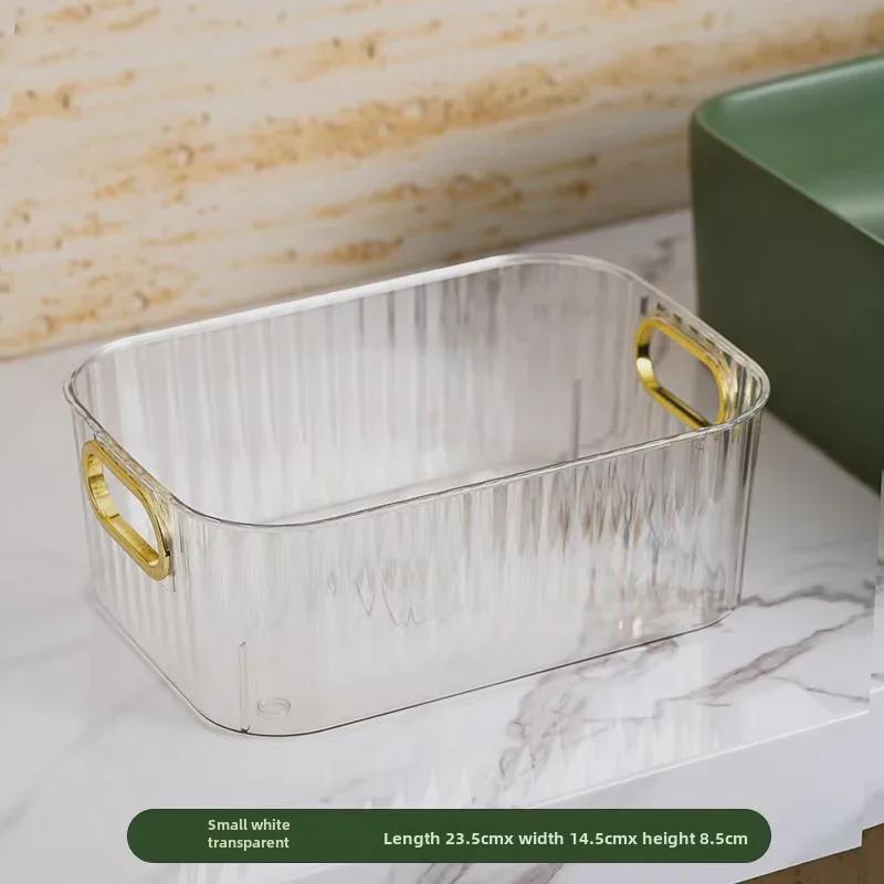 Акриловый ПЭТ настольный ящик для хранения косметики и закусок для спальни и журнального столика