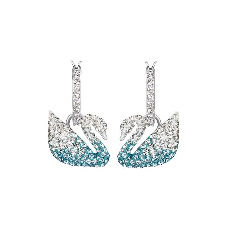 Swarovski Серьги из искусственного хрусталя женские синие