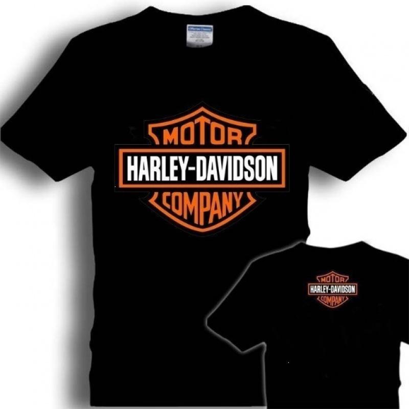 Стиль байкера! Футболка с коротким рукавом и графическим принтом черепа Harley-Davidson
