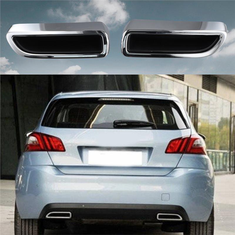 For 308S 15-20 Exhaust Tail Pipe Cover Trim Chrome Decorative Frame Throat Car Parts