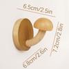 Wooden Mushroom Wall Hooks Space Saving Decorative Storage Rack Aesthetic Room Decor