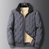 Padded-padded Men's Jacket Winter Velvet Thickened Down Padded Clothes Warm Stand-up Collar Middle-aged Dad Padded Jacket