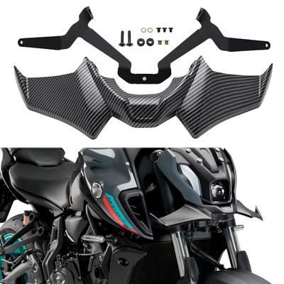 Мотоциклетный спорт Downforce Naked Front Spoilers Aerodynamic Wing Deflector для YAMAHA MT07 MT-07 SP MT 07 2021 2022 2023