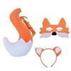 Long Fox Tail Fox Ears Headband Fox Tail and Ears Set Furry Fox Tail Fox Ear Headband Hair Hoop Faux Fur Fox Tail Kits
