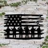Custom American Patriot Sign Personalized Wall Art for July 4th Charming Patriot Soldier Metal Sign Independence Day Delight.