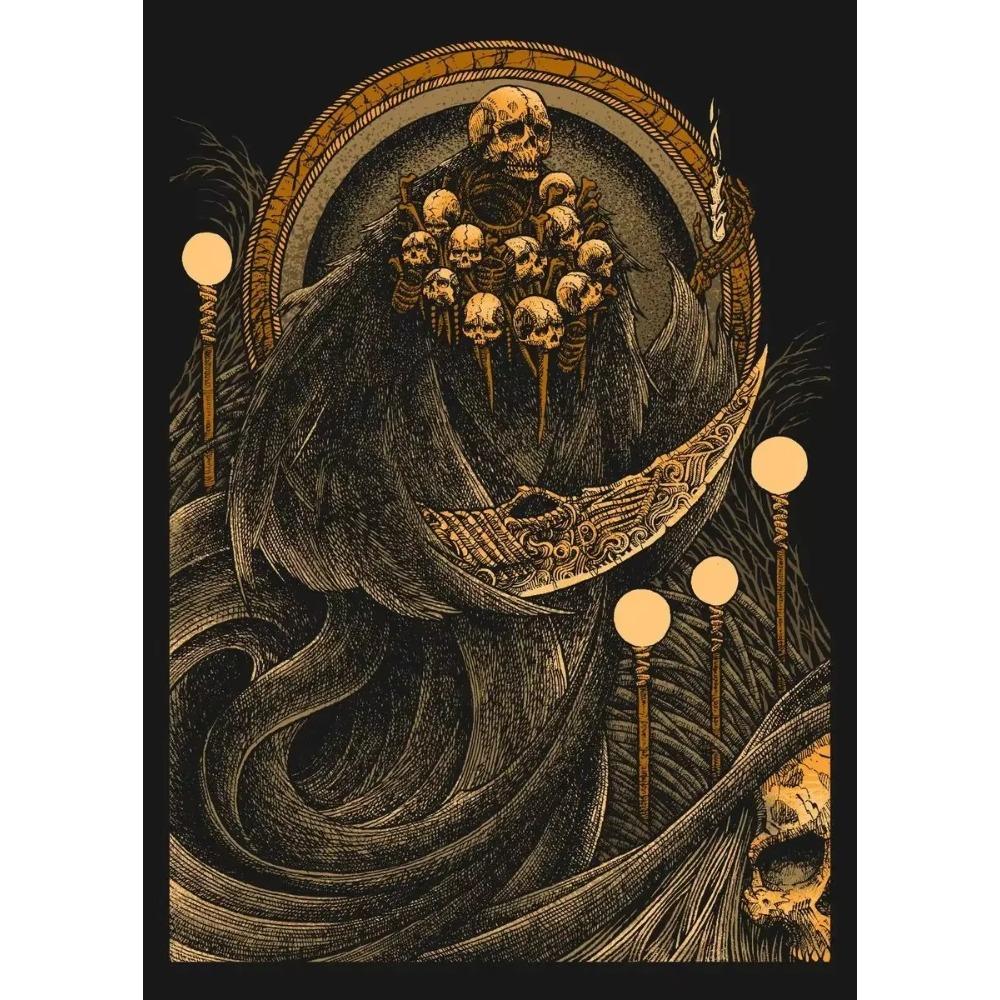 Gothic Dark Academia Undead Legion Canvas Art Print  Chosen Undead Poster for Living Room Wall  Home ation Unique G