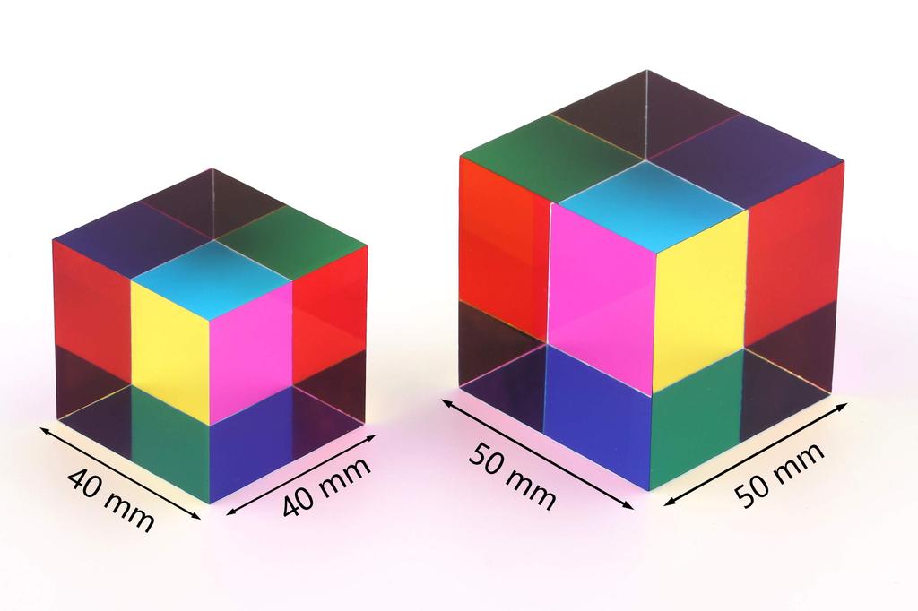ZhuoChiMall Color Cube, Acrylic Cube Prism, Translucent, Smooth, Decorative, Soothing, 50mm