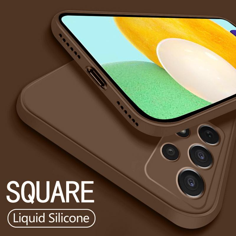 Новый роскошный квадратный чехол из жидкого силикона для Samsung S25 S26 Ultra S24 FE S23 Plus S22 S21 A56 A18 A16 A55 A36 A37 A15 A54 A17 A57 5G