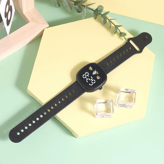 Светодиодные электронные часы Square Life, водонепроницаемые регулируемые мягкие силиконовые ремешки, спортивные наручные часы для мальчиков и девочек, подарок на день рождения