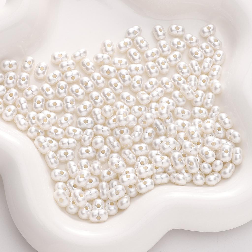 Бусины для браслетов ручной работы 8x5 мм Однотонные бусины Светлые арахисовые бусины Акриловые бусины из проса Бусины-россыпи Бусины Аксессуары для самостоятельного изготовления Струны Браслеты