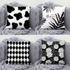 Простая скандинавская черно-белая подушка Ins Style Square для гостиной, дивана, кровати, спинки, подушки для сна в офисе, автомобиля