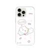 Cartoon Cute Melancholy Kitten Creative Pink Girl Heart Phone Case For iPhone 16 15 14 13 12 11 Pro Max 7 8 Plus MINI Y2K Cover