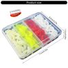 100Pcs 2.1cm Soft Lure Trout Worm Bait Fishing Worm Artificial Silicone Worm Fishing Lure Tackle for Bass Trout Fishing
