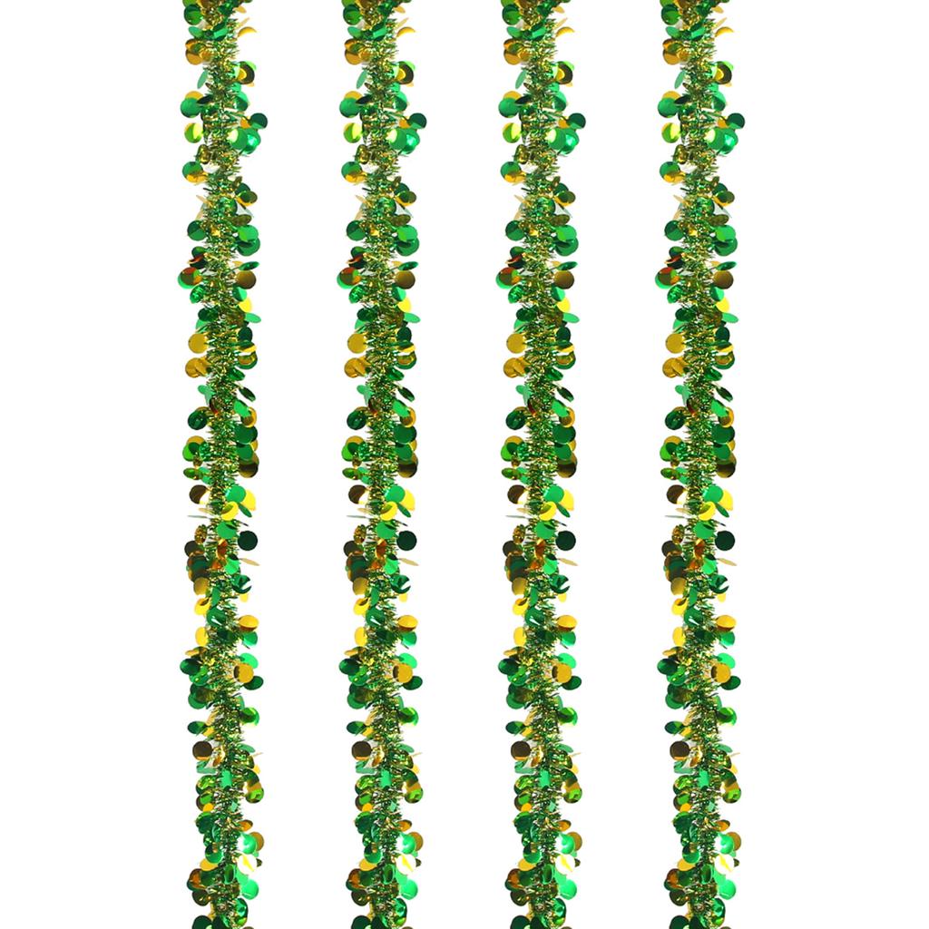 4 шт. Золотисто-зеленая мишура, подвесное украшение-твист для ирландского фестиваля, украшение рождественской елки, свадьбы, вечеринки по случаю дня рождения