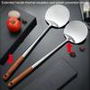 Cooking Spatula Non-Stick Stainless Steel Cooking Shovel with Heat-Resistant Handle for Home Kitchen