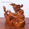 Китайская высококачественная резьба по дереву, украшения в виде драконов со знаком зодиака, гостиная, офис, изделия из красного дерева, статуэтка животного по фен-шуй