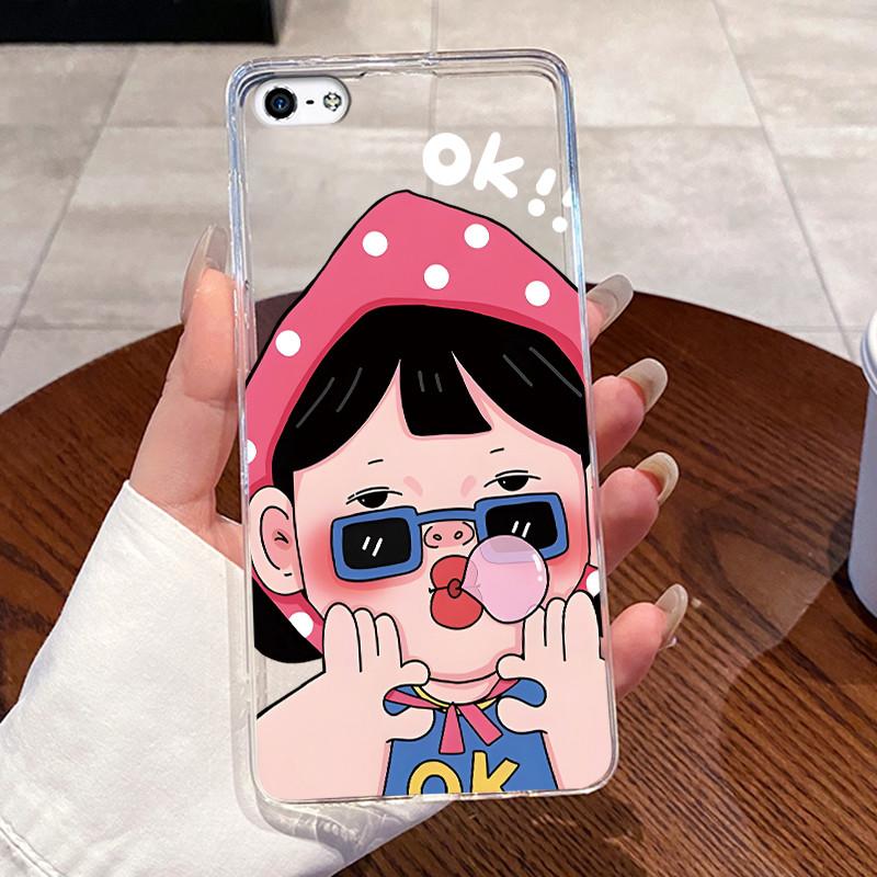 Чехол для iPhone 5 5s 4 4s Чехол Эстетичный Модный Милый Кот Астронавт Мягкий Силикон Задняя Крышка iP5 iP 4 Прозрачный Чехол для Телефона