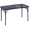 Collection Outdoor Table 120 X 60cm Folding Tough Light Half Mesh 2 Height Levels Camping Black [Campers Yamazen] HMT-1260R(MBK)