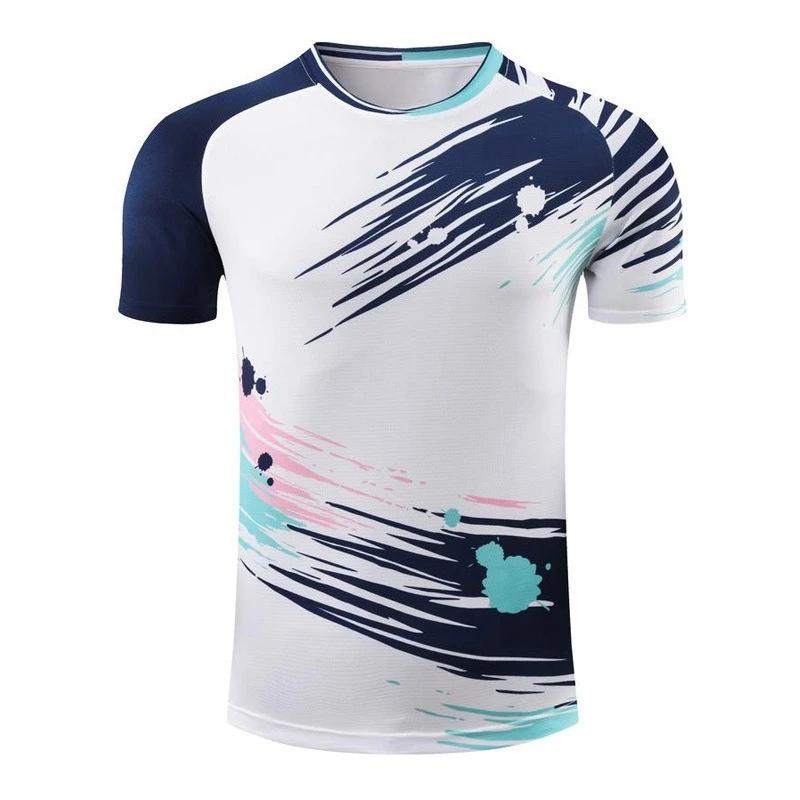 Men's Training Sports Striped Shirt Top Quick Drying Short Sleeved Gym Running Fitness Round Neck T-shirt Men's Style