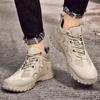 Модная зимняя мужская обувь, мужские удобные ботинки для хайкинга, из натуральной кожи, мужские ботильоны, высокое качество, на шнуровке, деловая обувь для ходьбы