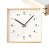 KATOMOKU Muku Square Clock, H. Maple, km-37HMRC, Wall Clock with Continuous Second Hand, Approximately 25.7cm (radio-controlled Clock)
