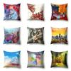 Oil Painting Pillowcase Office  Waist  Sofa