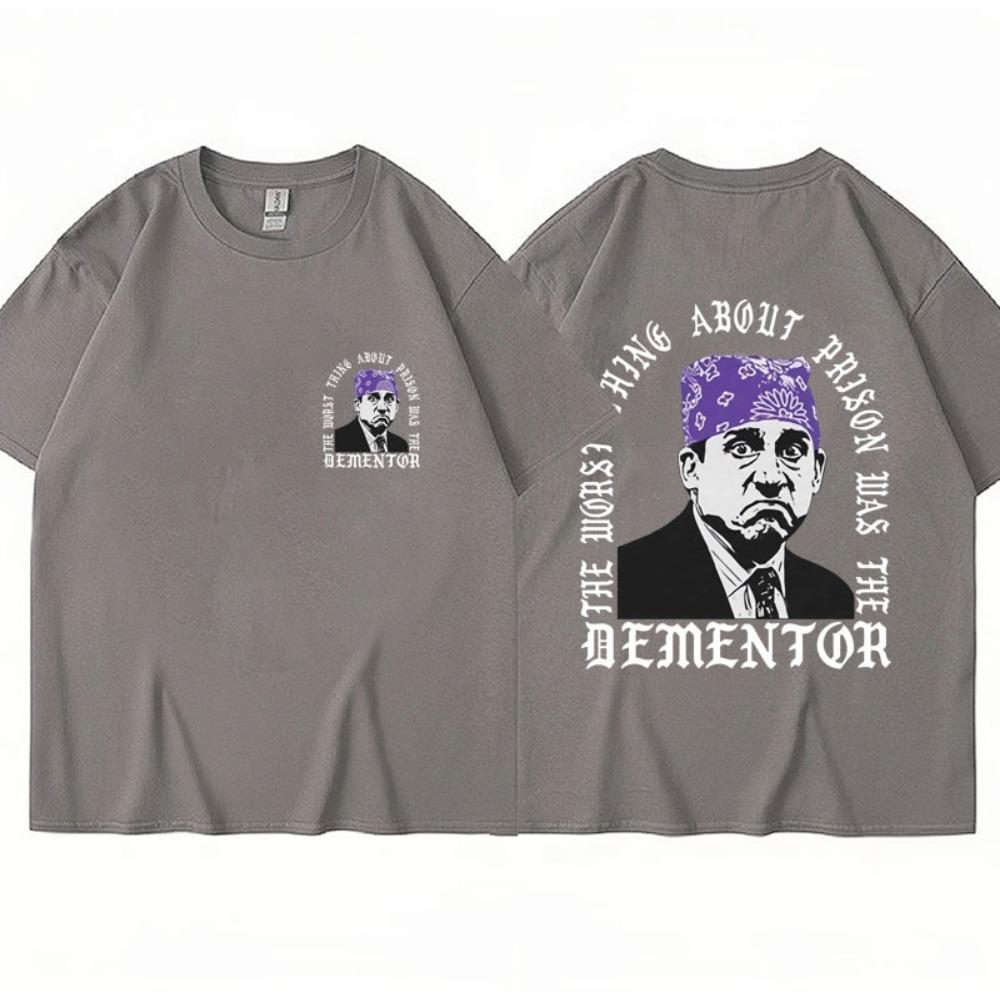 Тройка с принтом Prison Mike Michael Scott в стиле The Office, ТВ-сериал, дизайн с Дуайтом Шрутом и Джимом Халпертом, хлопковая оверсайз футболка