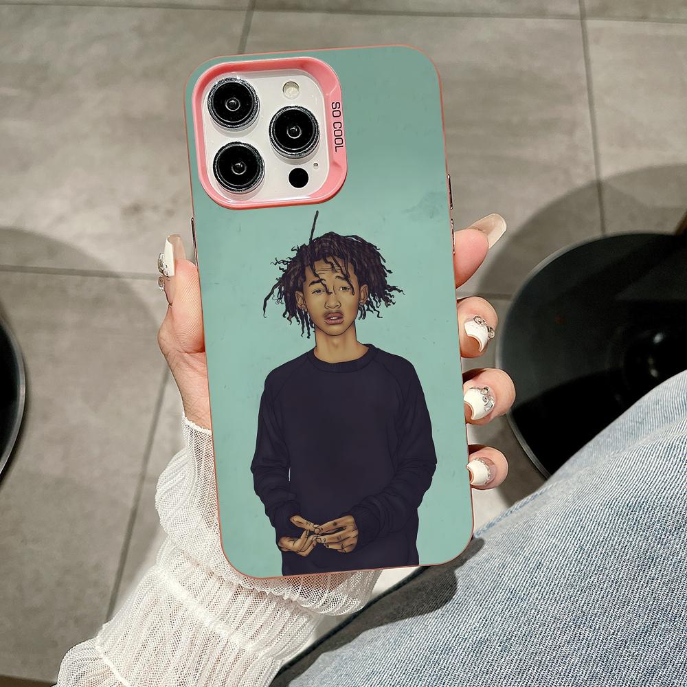 Jaden Smith Pink Translucent Mobile Phone Case for iPhone 17 16 15 14 13 12 11 X XR XS Air Pro Max Plus Colorful Cover