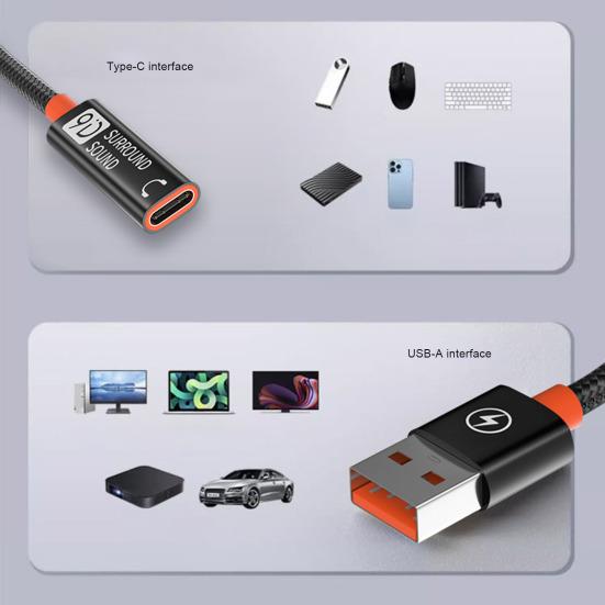 USB 3 штекер C к типу удлинителя женский зарядный кабель Plug Play зарядная линия