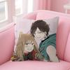 Anime My Love Story With Yamadakun At Lv999 Cushion Cover Inches Farmhouse Decor Home Throw Pillow Covers for Couch Decorations