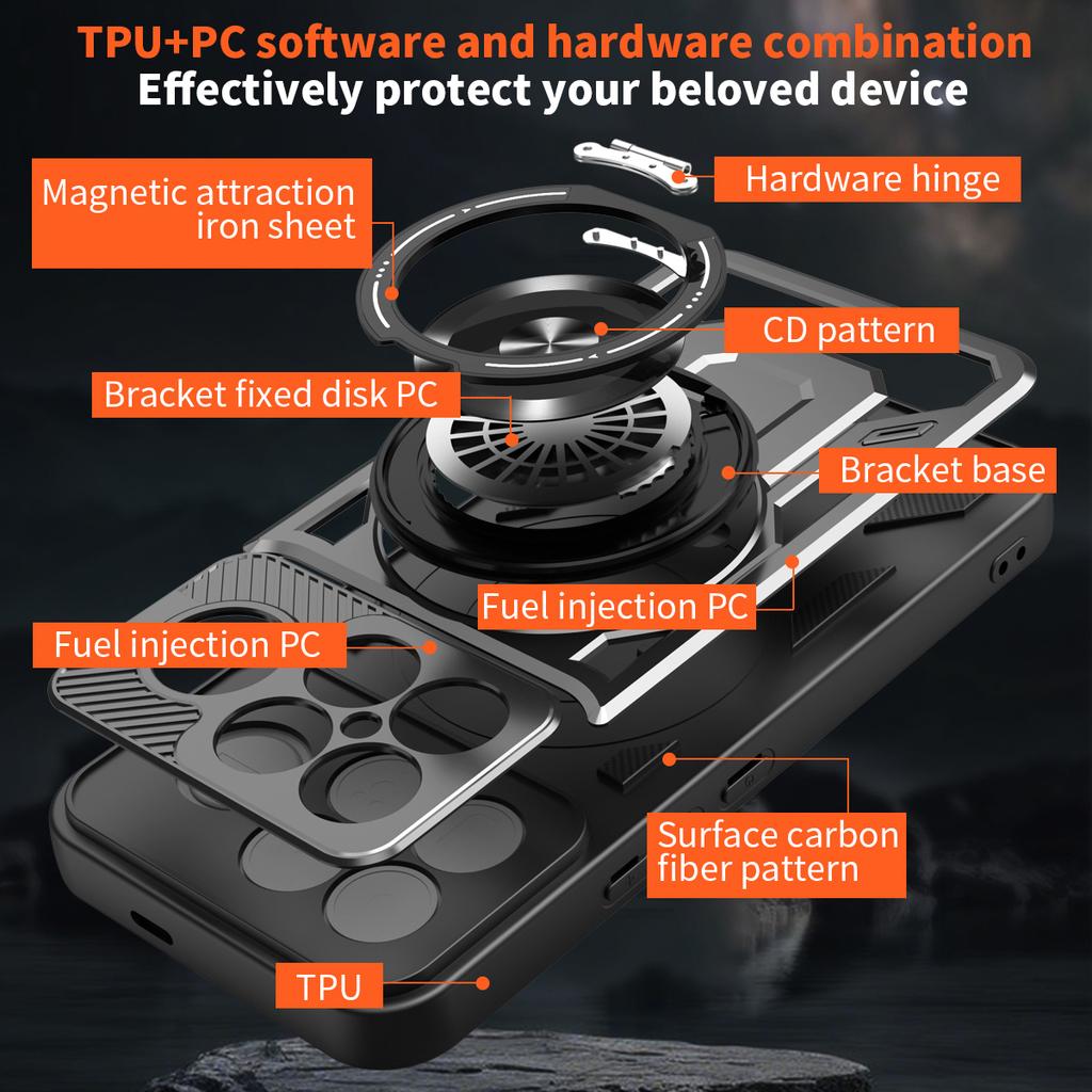 Для Xiaomi Poco F8 Ultra / Redmi K90 Pro Max 5G Магнитный чехол Вращающаяся подставка Чехол для телефона из ТПУ + ПК