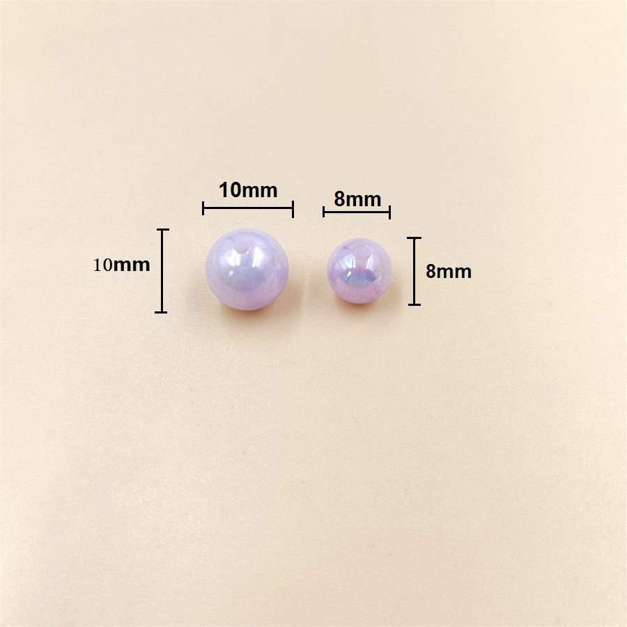 Товары для дома и вечеринок Ожерелье Круглые бусины Мода DIY Серьги Браслет Аксессуары ручной работы Ювелирные изделия Материал бусины AB Цвет 8/10 мм 50 шт. Двухцветный