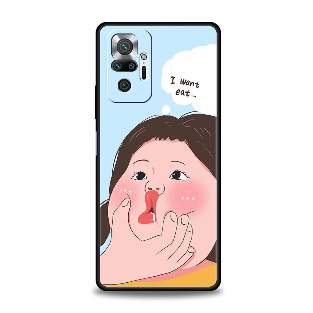 Чехол для телефона для Xiaomi Redmi Note 14 13 12 5G 11 10 Pro Plus 4G 9S 9 14C 13C 12C 10C 9C 9A, чехол, мультяшный, смешной, мальчик, девочка, пара