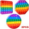 Pop Bubble Fidget Sensory Toy Kids Adults Stress Anxiety Relief Simple Dimple Toys Autism Learning