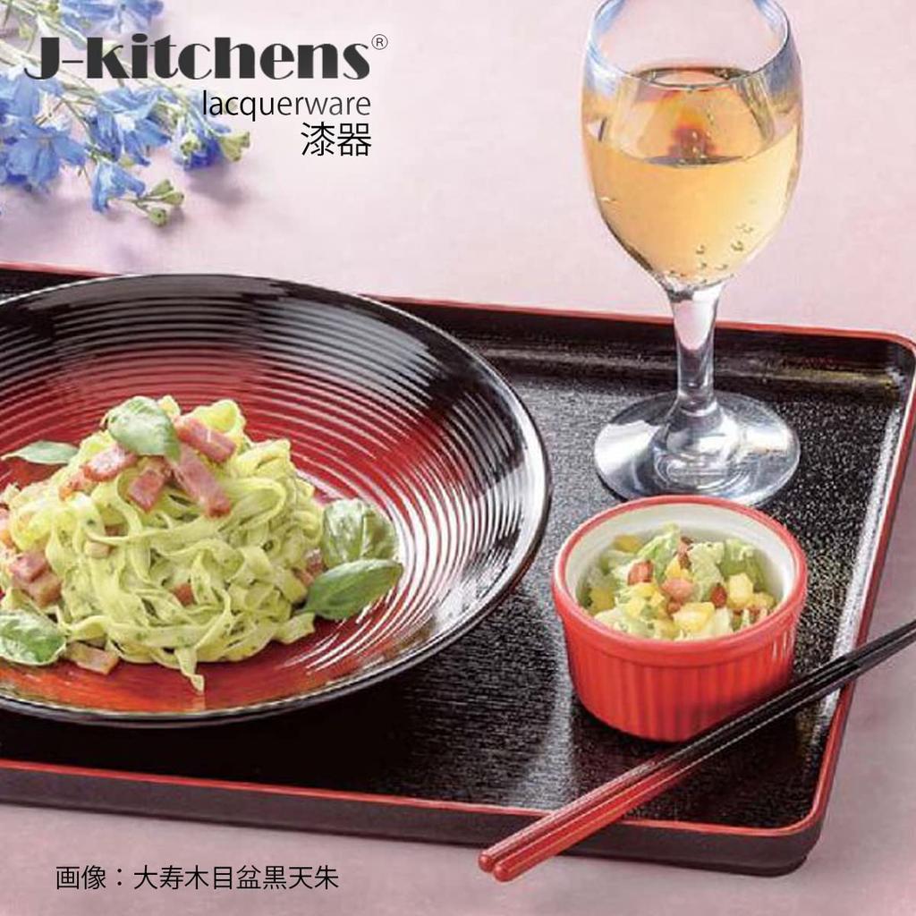 Tray Oju Wood Grain Tray Shintame Lacquerware Made In Dishwasher Safe J-kitchens Heat-Resistant (A) 2-Shaku (Tray/Tray) (ABS Resin), Non-Slip, 36cm,