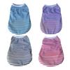 Собачий полосатый жилет Домашние животные Повседневный безрукавный пуловер Жилет с круглым вырезом Одежда для щенков для девочек и мальчиков Повседневная одежда Путешествия Уличная одежда
