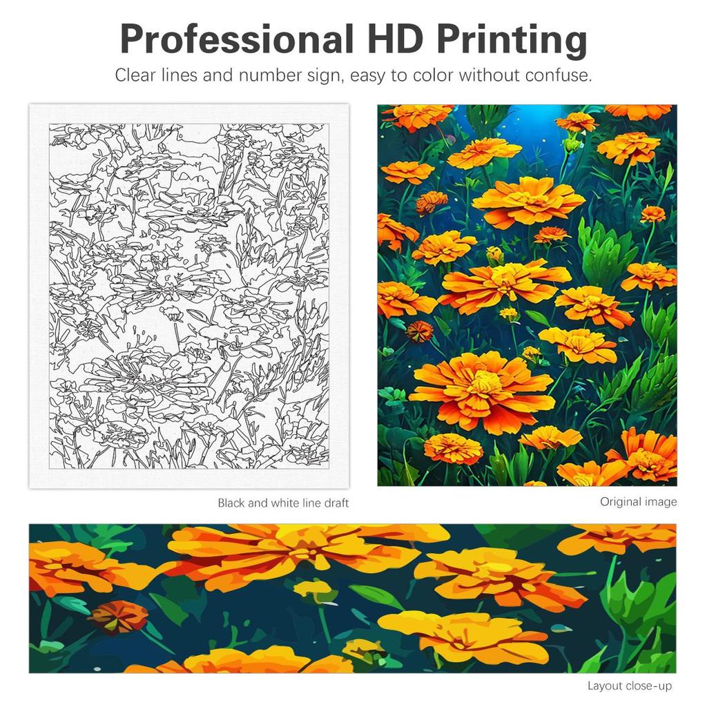 Рамка для рисования по номерам, акриловая ручная работа, желтые цветы, домашний декор, поделки для взрослых, подарок «сделай сам», картина 40x50 см