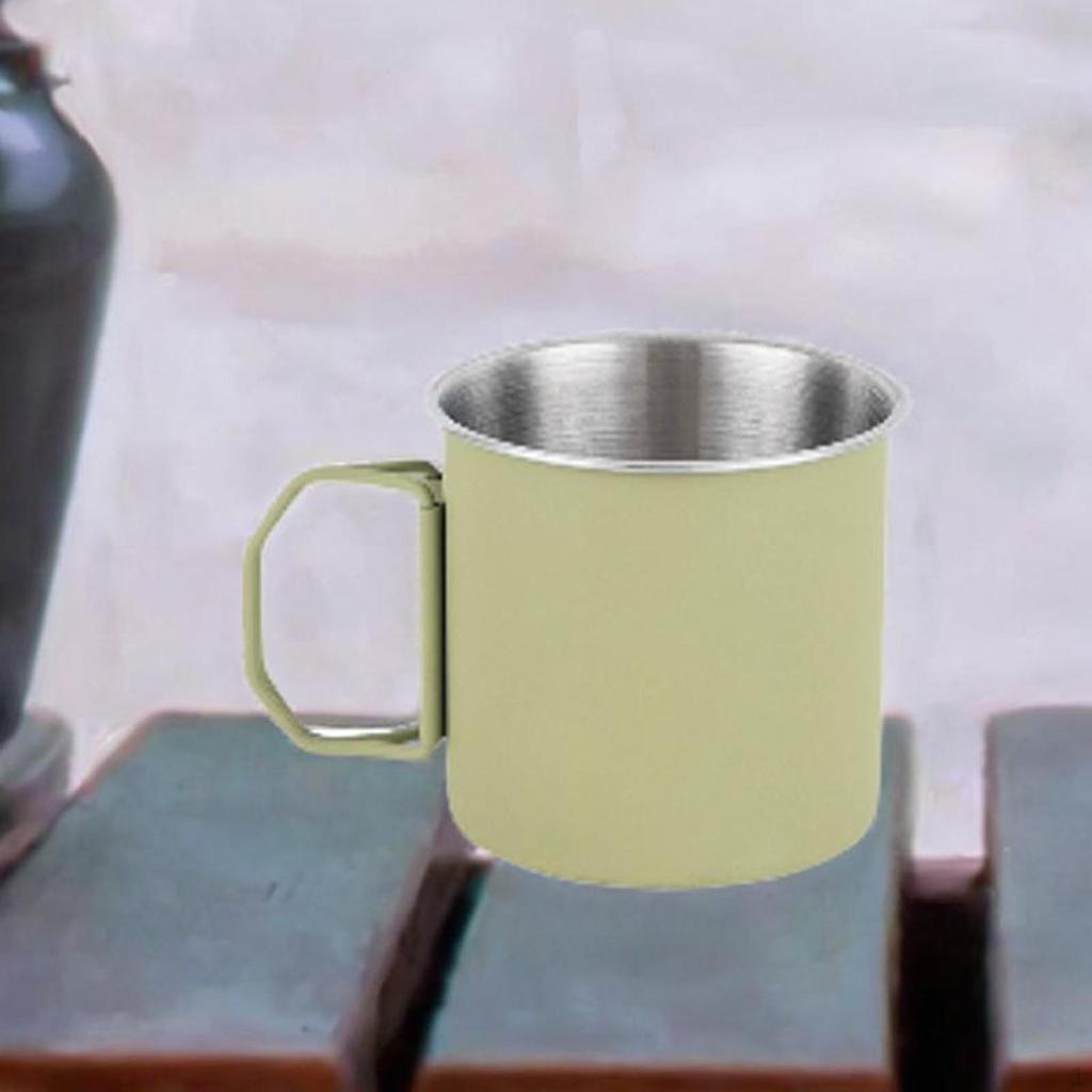 Кружка для кемпинга из нержавеющей стали 304 со складными ручками для кофе
