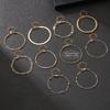10Pcs/set Vintage Style Snake Chain Bracelet Flat Chain Multi-layer Bracelet  Casual Wear