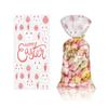 50PCS Happy Easter Biscuit Bags Egg Bunny Chick Gifts Box Easter Candy Bags  Party Decoration