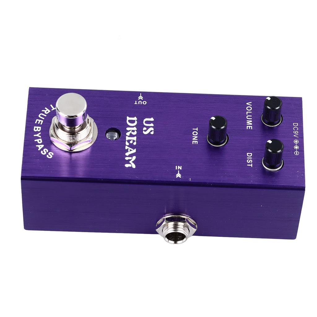 Guitar Distortion Effector Metal Shell Multiple Tones Electric Guitar Effect Pedal Knob Adjustment AN‑03 Purple