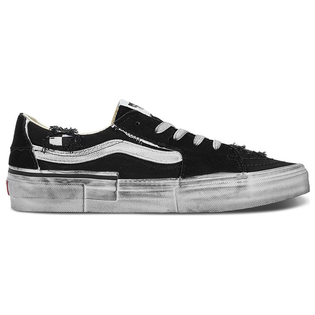 Vans Sk8 Reconstruct Кроссовки унисекс с круглым носком, на шнуровке, низкие, для скейтбординга, черные VN0009QSBP7