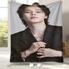 Плед фланелевый Jimin Kpop B-BTS Star, Ультрамягкий теплый плюшевый плед для дома, спальни, кровати, дивана, офиса, кемпинга, пикника, подарок