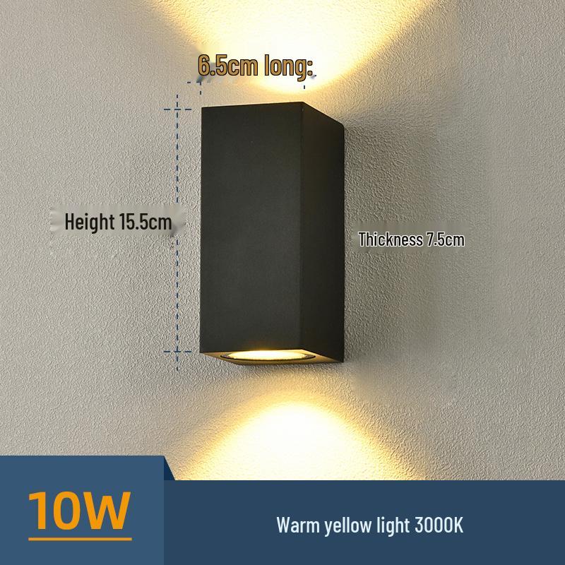 Universal Waterproof Wall Washer Light for Balcony, Courtyard, or Terrace - Exterior Up and Down Outdoor Lighting