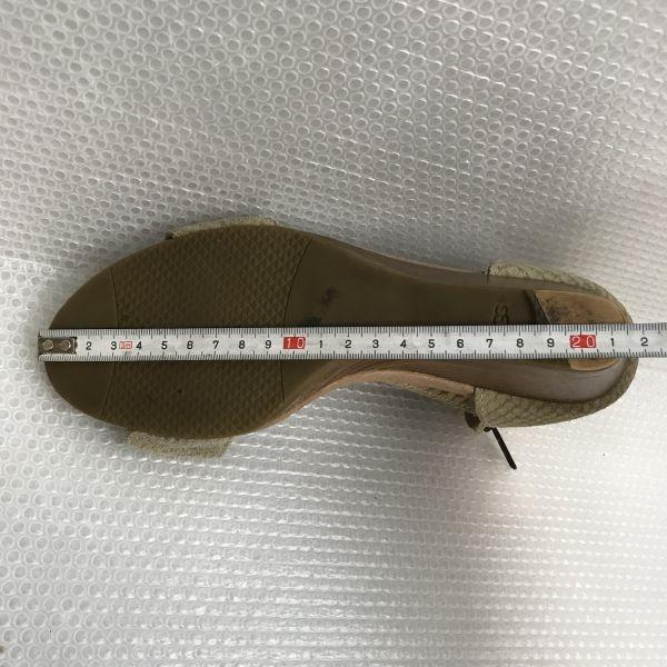 Женские сандалии на танкетке UGG 23 бежевые кожаные туфли на каблуке(ИСПОЛЬЗОВАЛ)