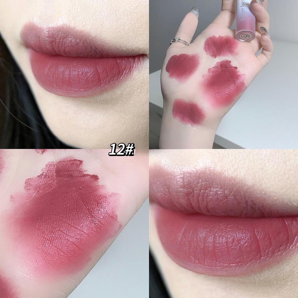 Бархатная воздушная глазурь для губ, матовая, увлажняющая, с антипригарным покрытием, отбеливающая помада-блеск для губ