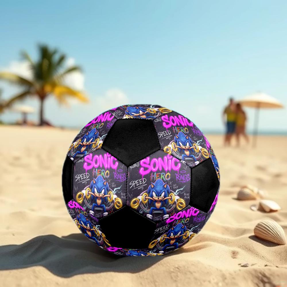 1pc Sonic The Hedgehog Football Soccer Ball Size 5 Indoor Soccer Ball Fashion Colorful Backyard Game -Great For Sports Fans Gift HE85